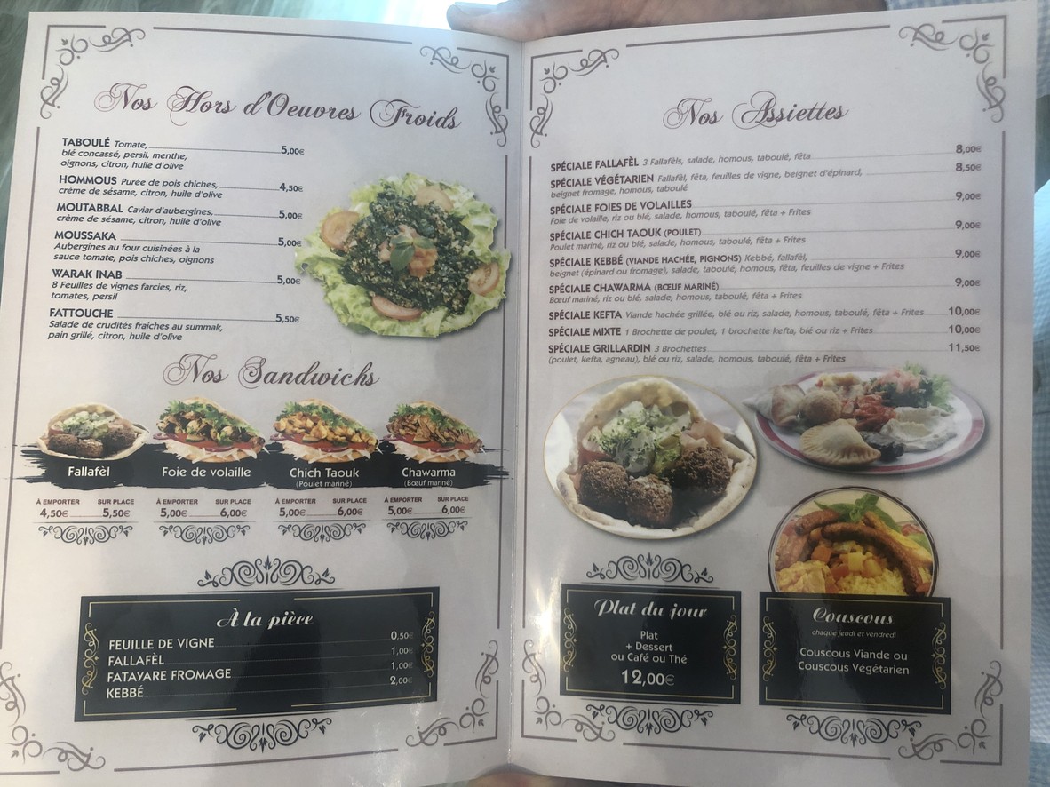 CHEZ FAREZ menu 2