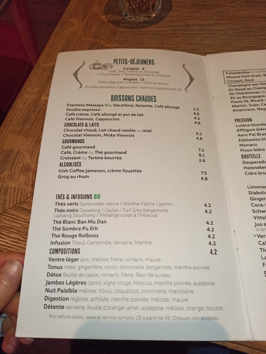 Restaurant - La Louvière menu 1