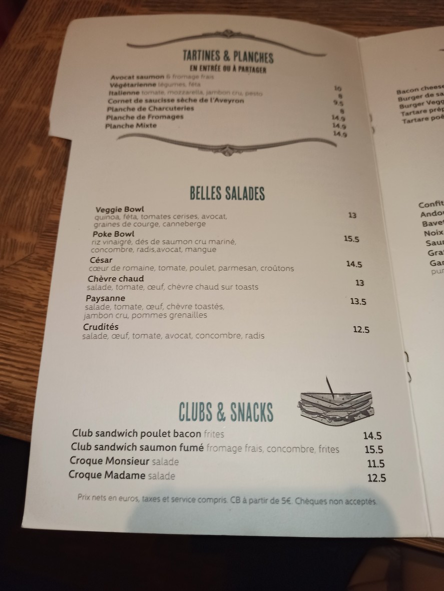 Restaurant - La Louvière menu 2