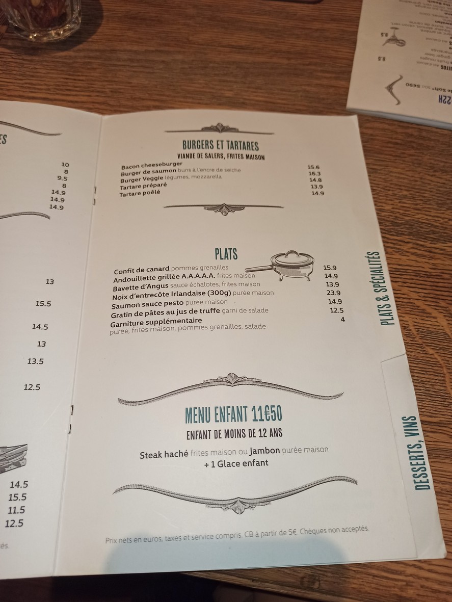 Restaurant - La Louvière menu 3