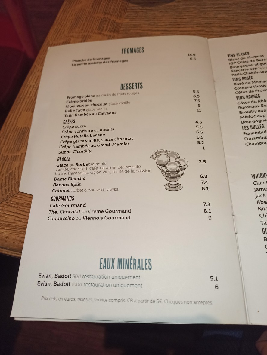 Restaurant - La Louvière menu 4