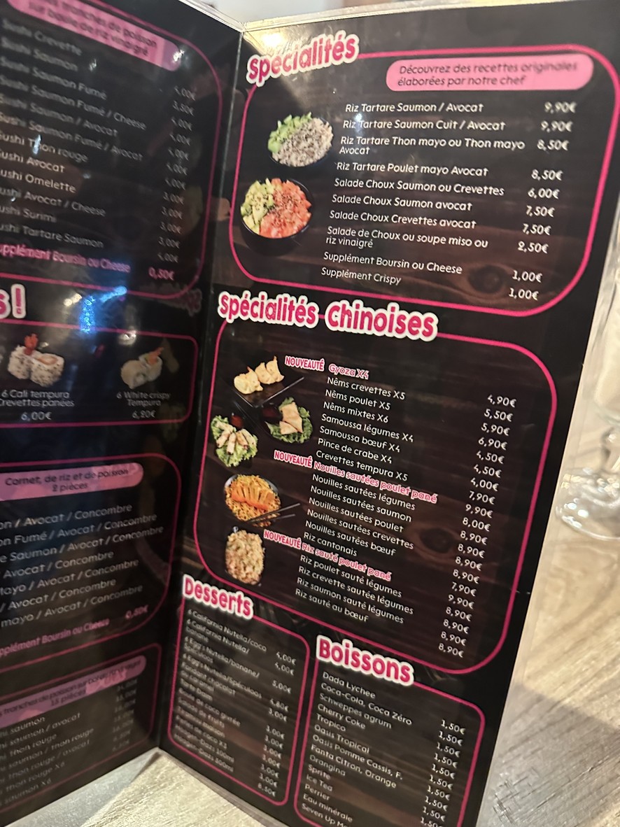 Sushi street Thai menu 3