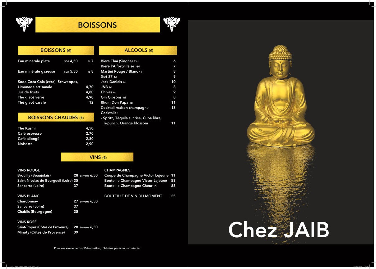 CHEZ JAIB menu 1