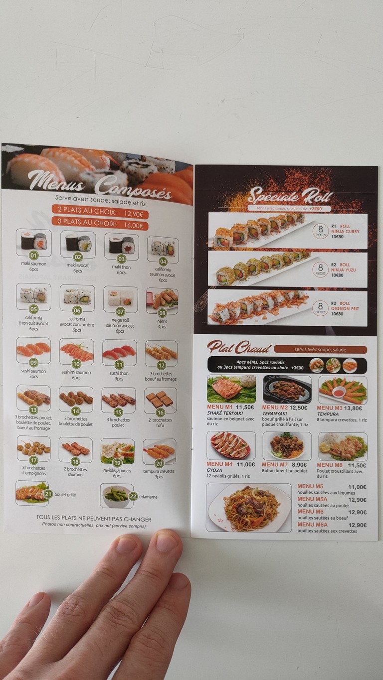 Yun Sushi menu 3