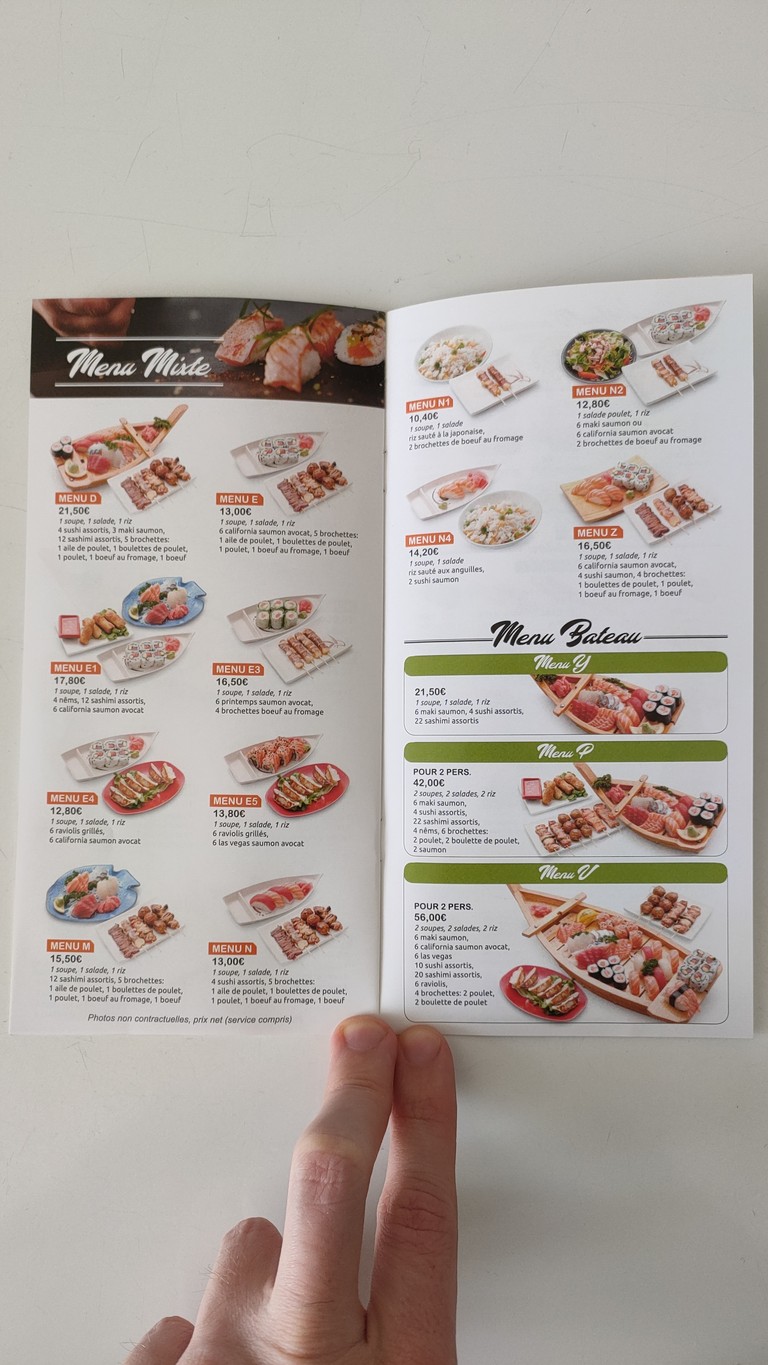 Yun Sushi menu 4