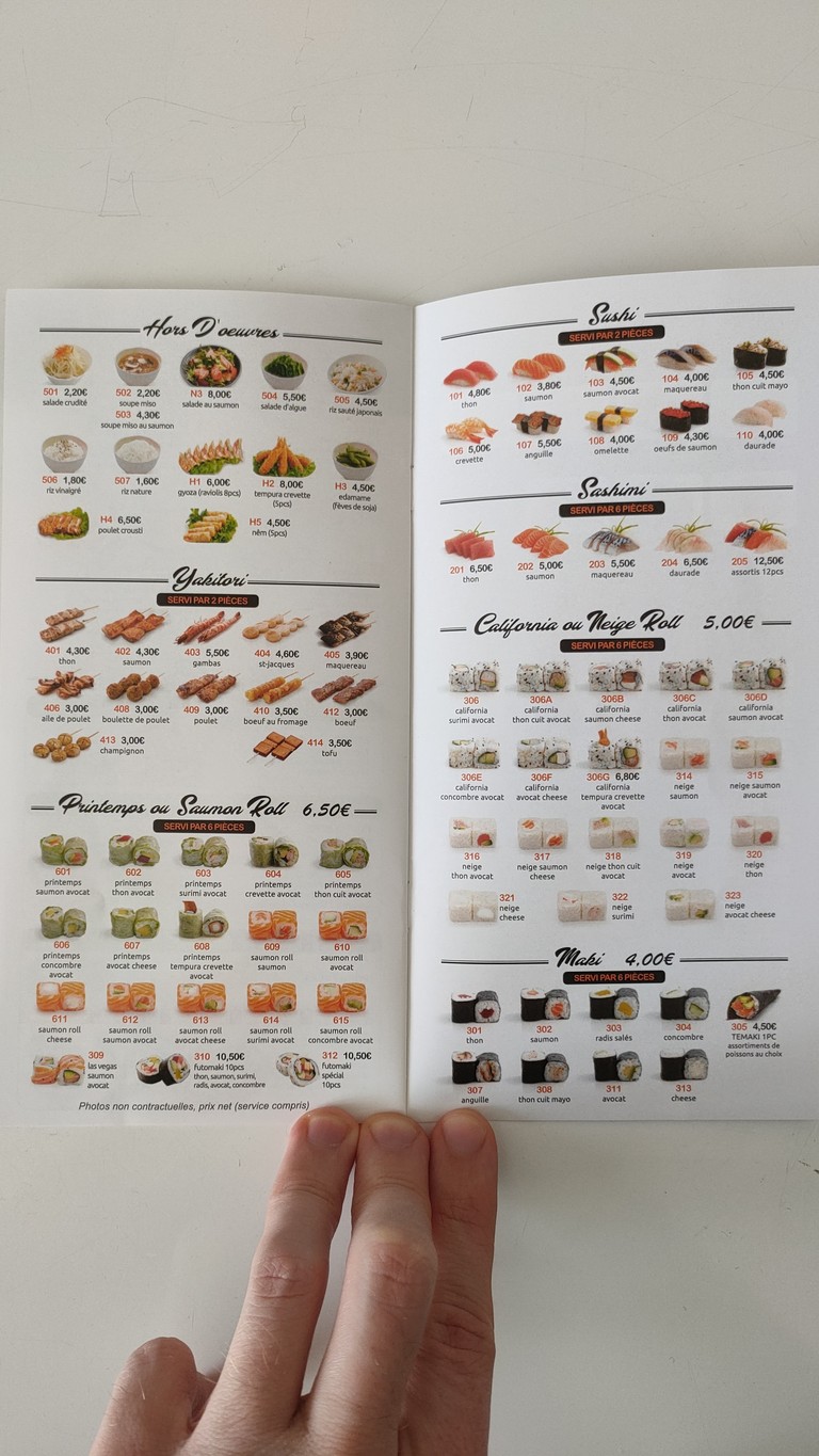 Yun Sushi menu 5