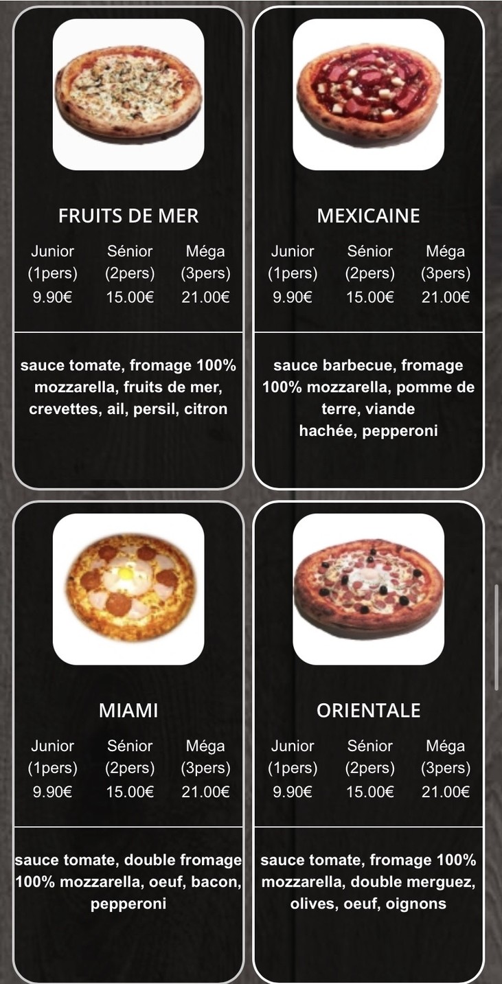 Pizza Pronto Pantin menu 2