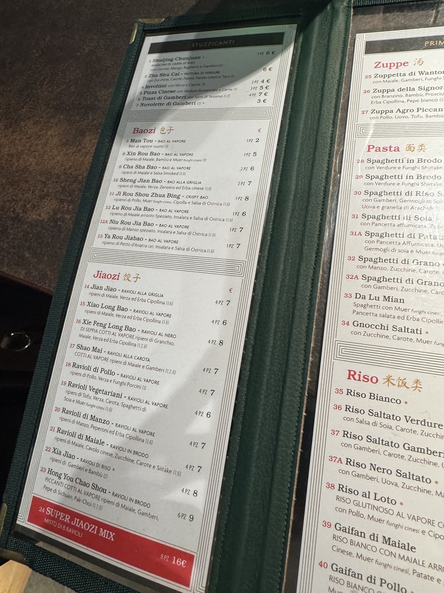 Dao Chinese Bistrot menu 1