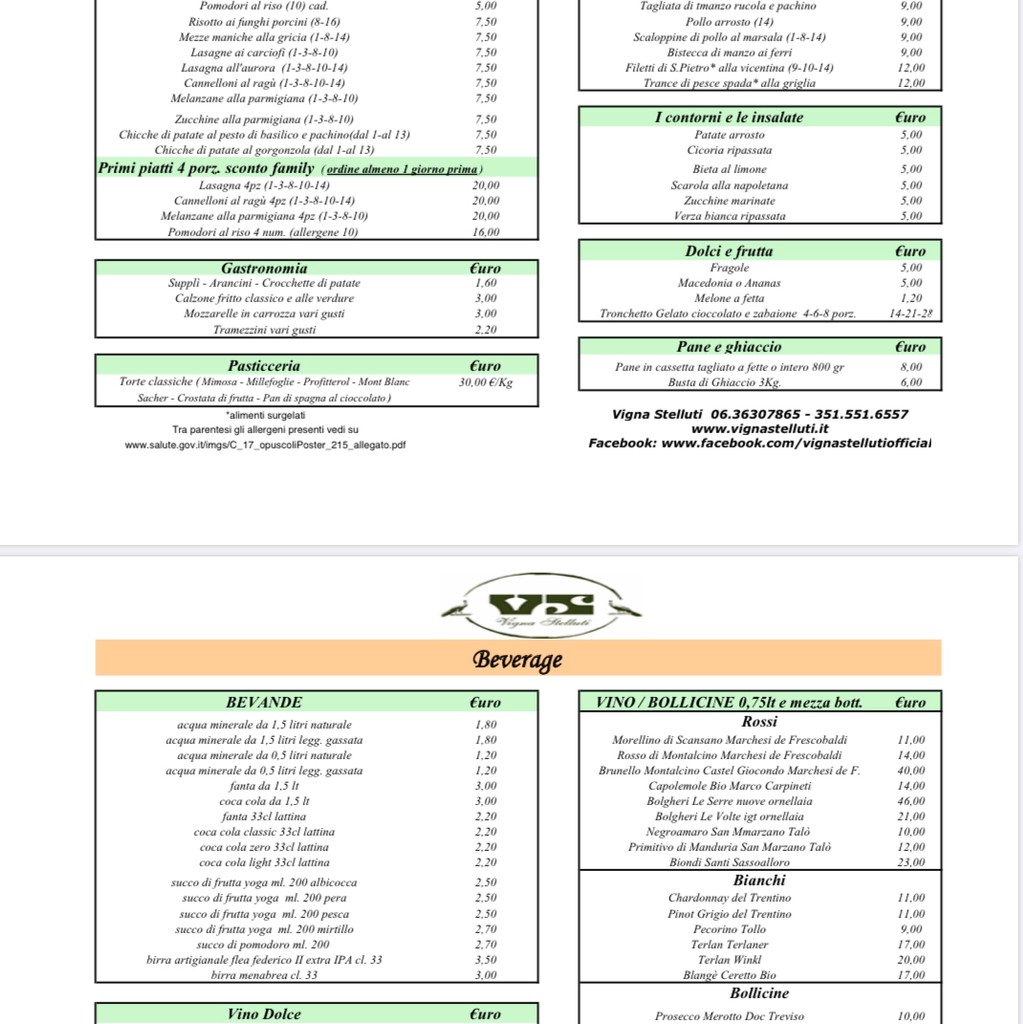 Vigna Stelluti Pasticceria Bar menu 3
