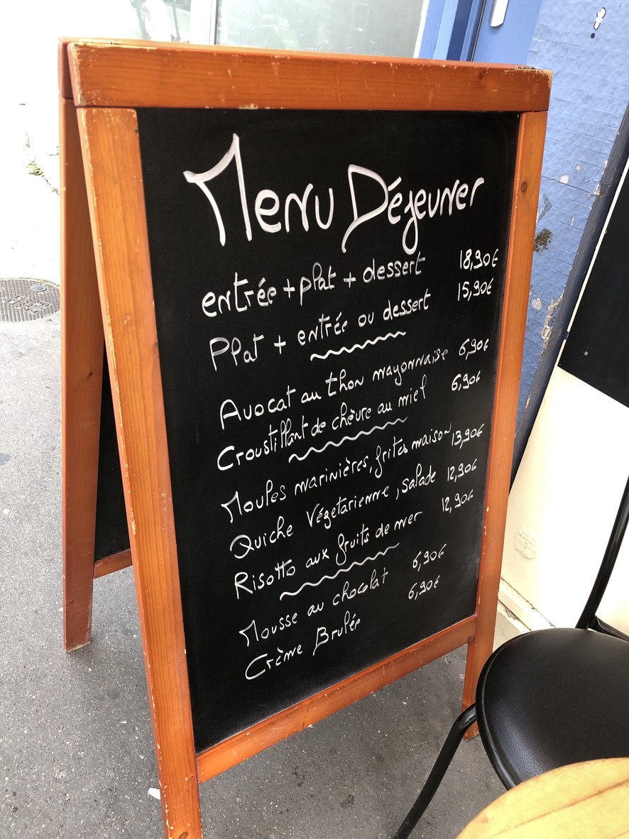 Brasserie Fénix menu 1