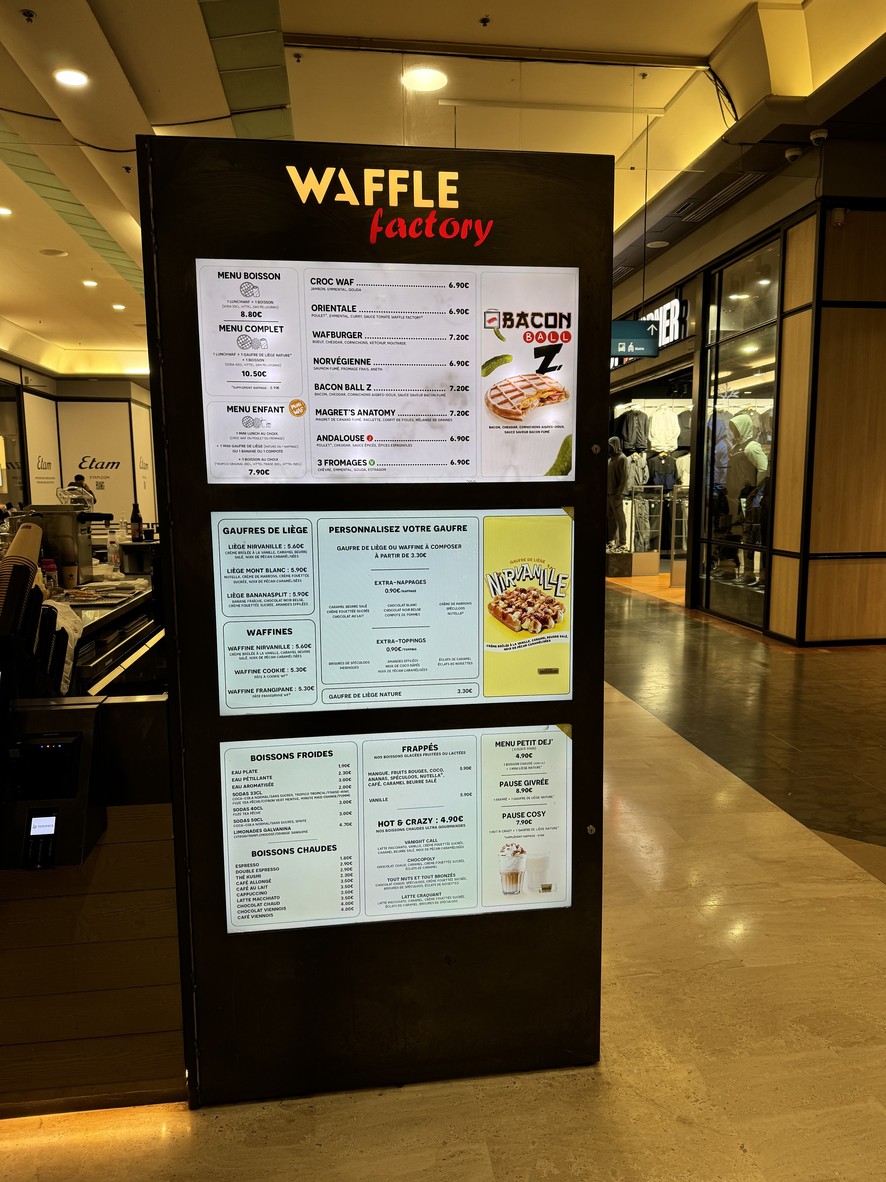 Waffle Factory menu 1