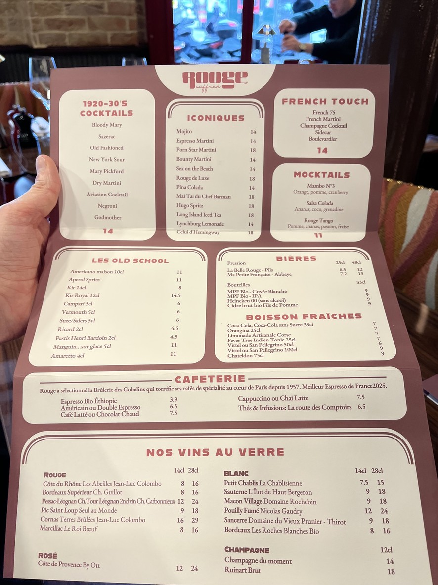 ROUGE menu 1
