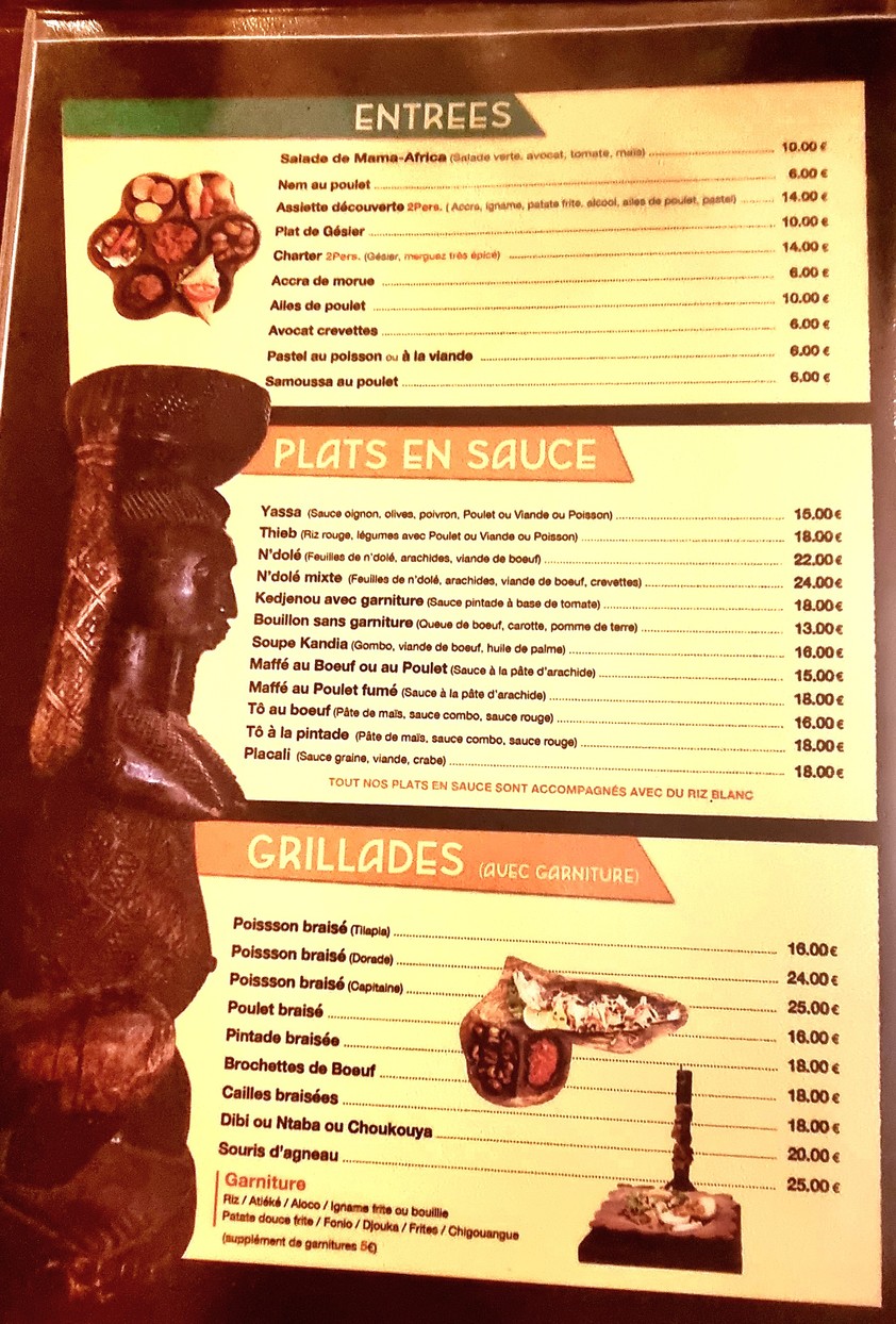 Mama Africa menu 3