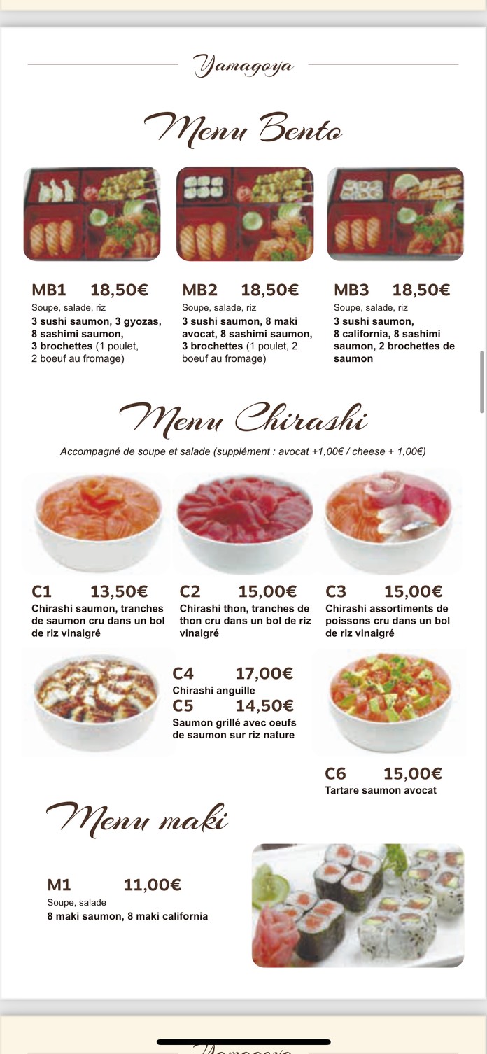 Yamagoya menu 3