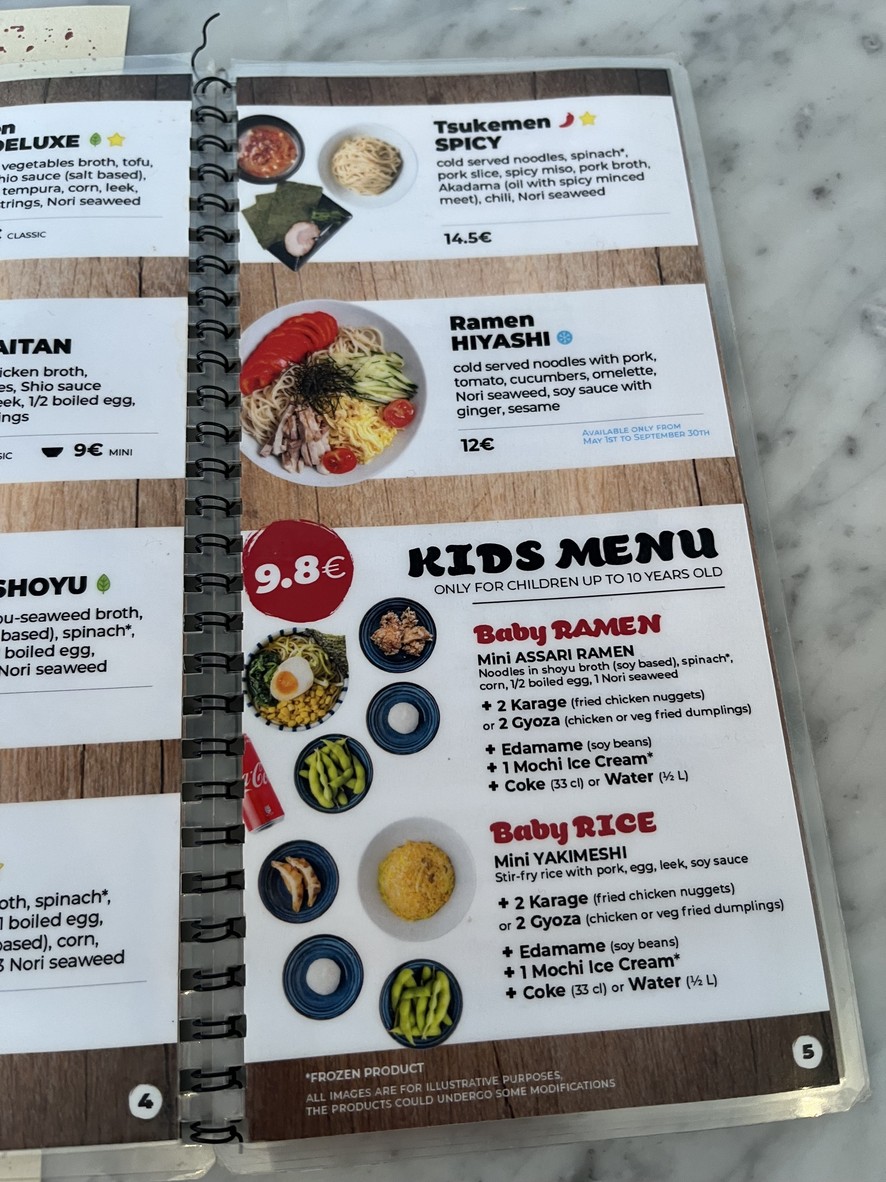 Ramen Bar Akira menu 1