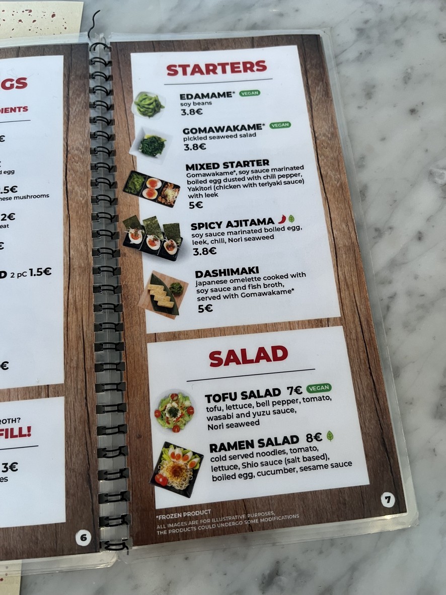 Ramen Bar Akira menu 2