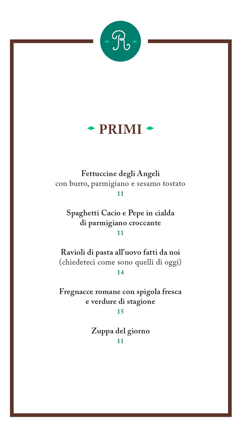 Ristoro degli Angeli menu 2
