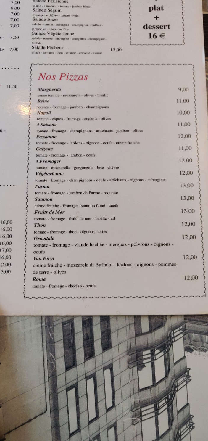 Restaurant Enzo menu 2