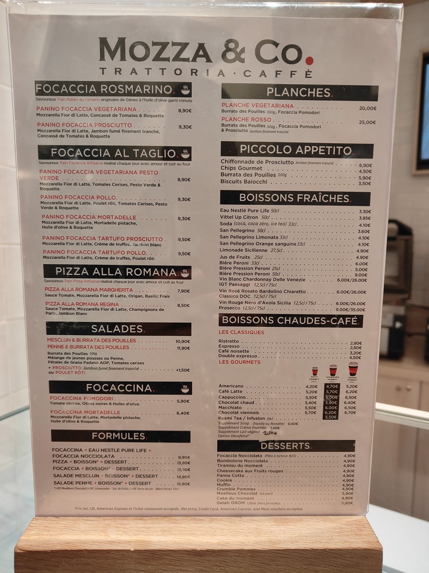 Café Lucy X Mozza & Co menu 1