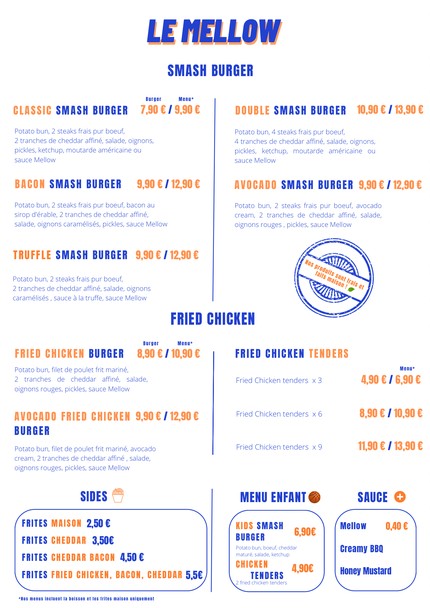 Le Mellow Smash Burger Boulogne-Billancourt