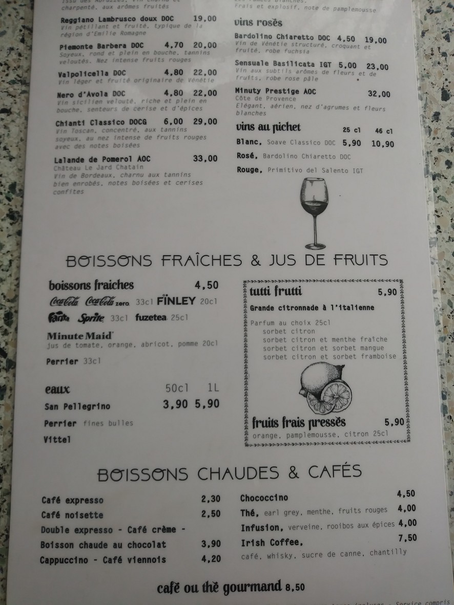 Fratellini Caffè menu 1