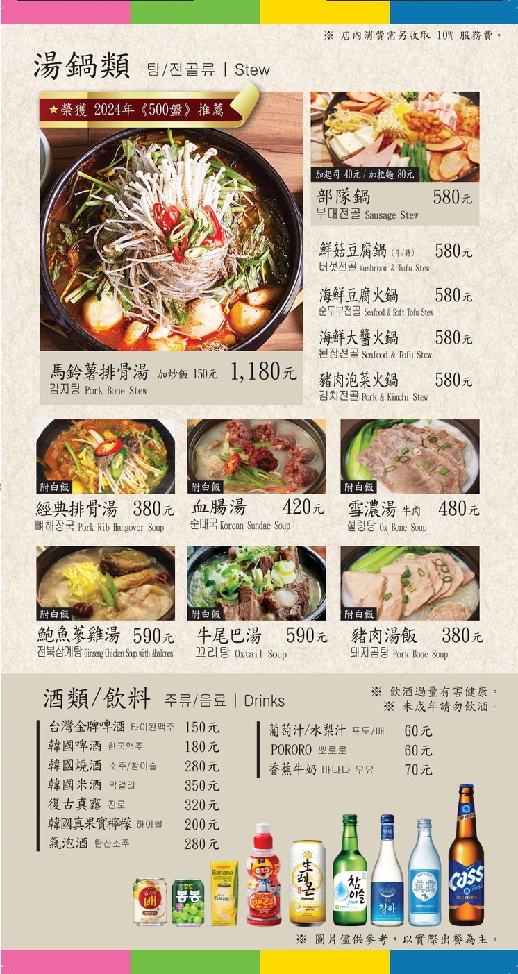 Shuila Hánshí Liàolǐ Guāngfù Diàn menu 4