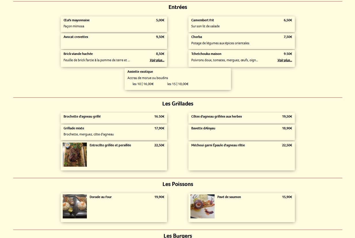 L'Olympe café menu 1
