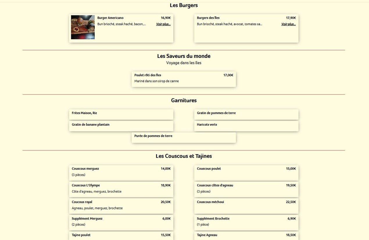 L'Olympe café menu 2