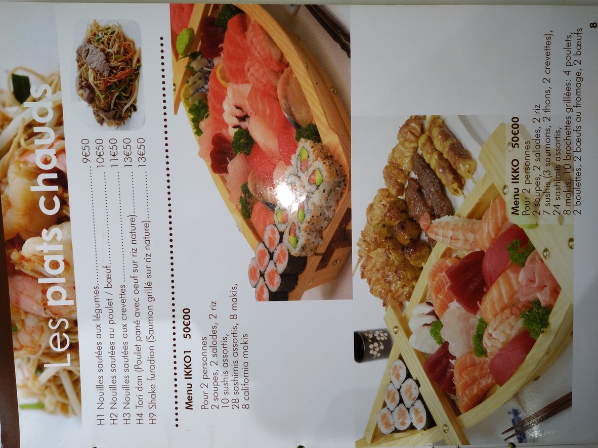 IKKO SUSHI menu 3