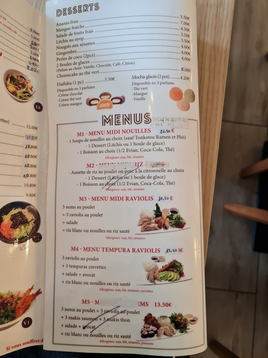 Le Florissant - Restaurant Asiatique Paris 14 menu 4