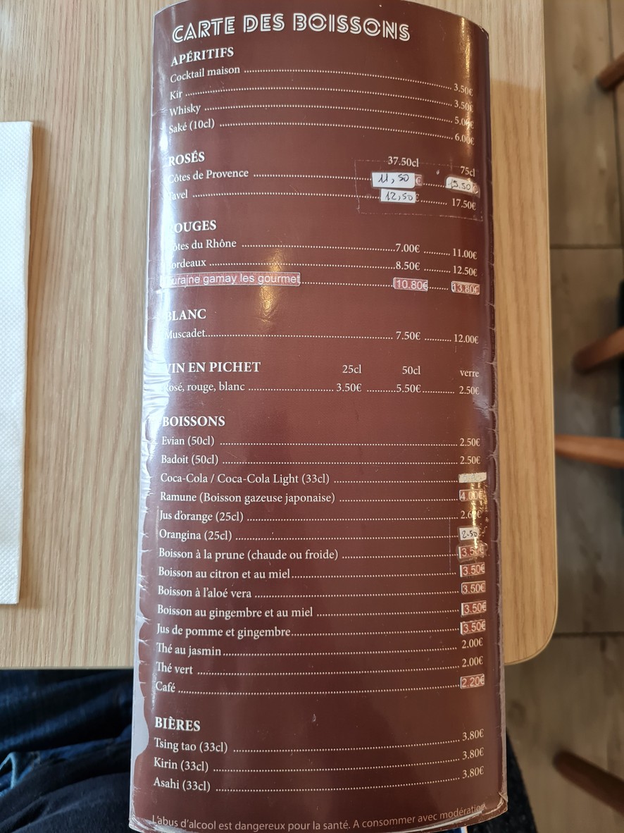 Le Florissant - Restaurant Asiatique Paris 14 menu 5