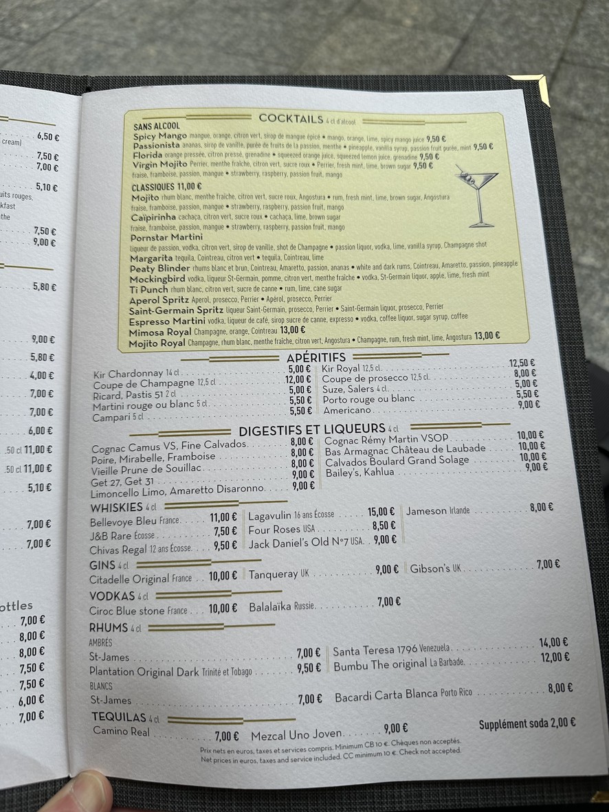 Café du Nord menu 3