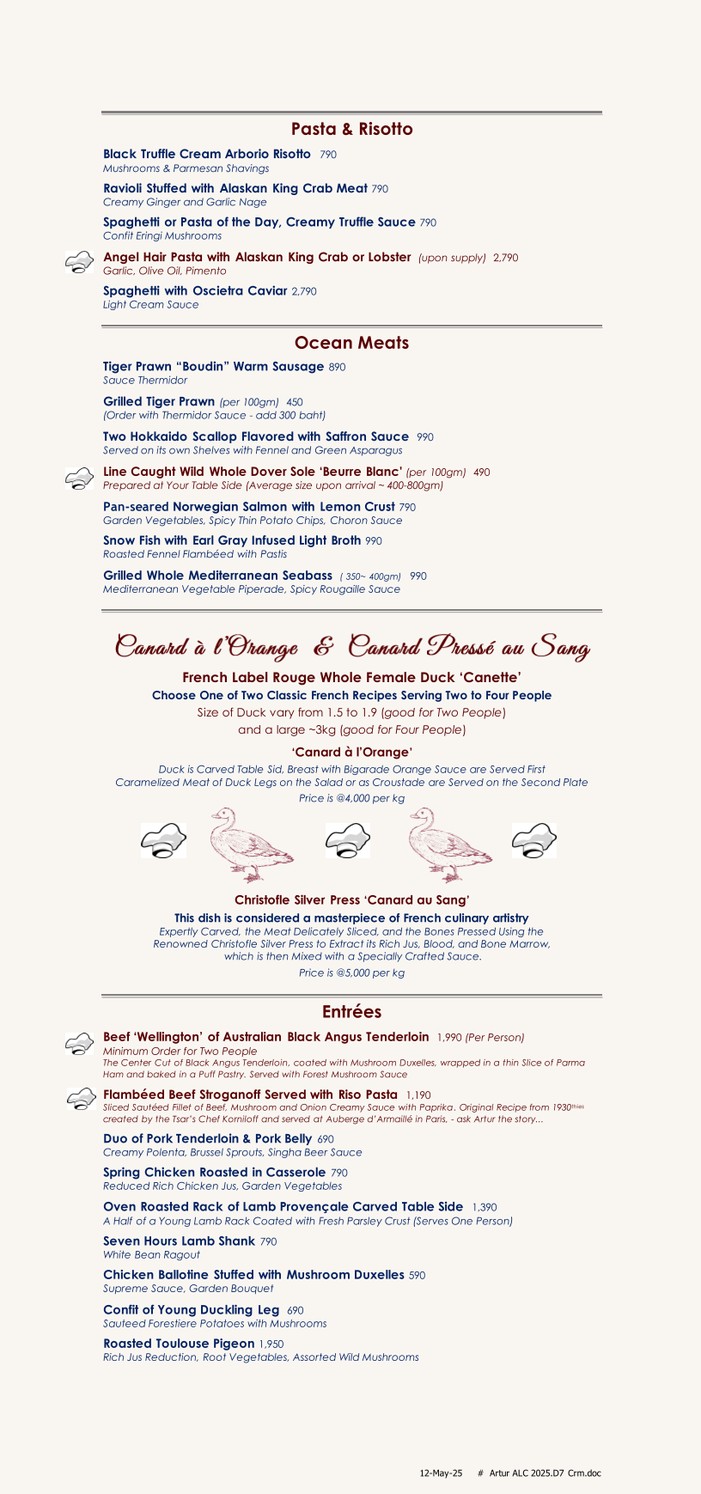 阿瑟 menu 2
