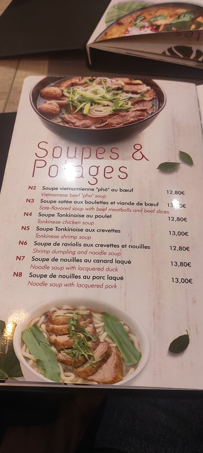 Phô 66 menu 1