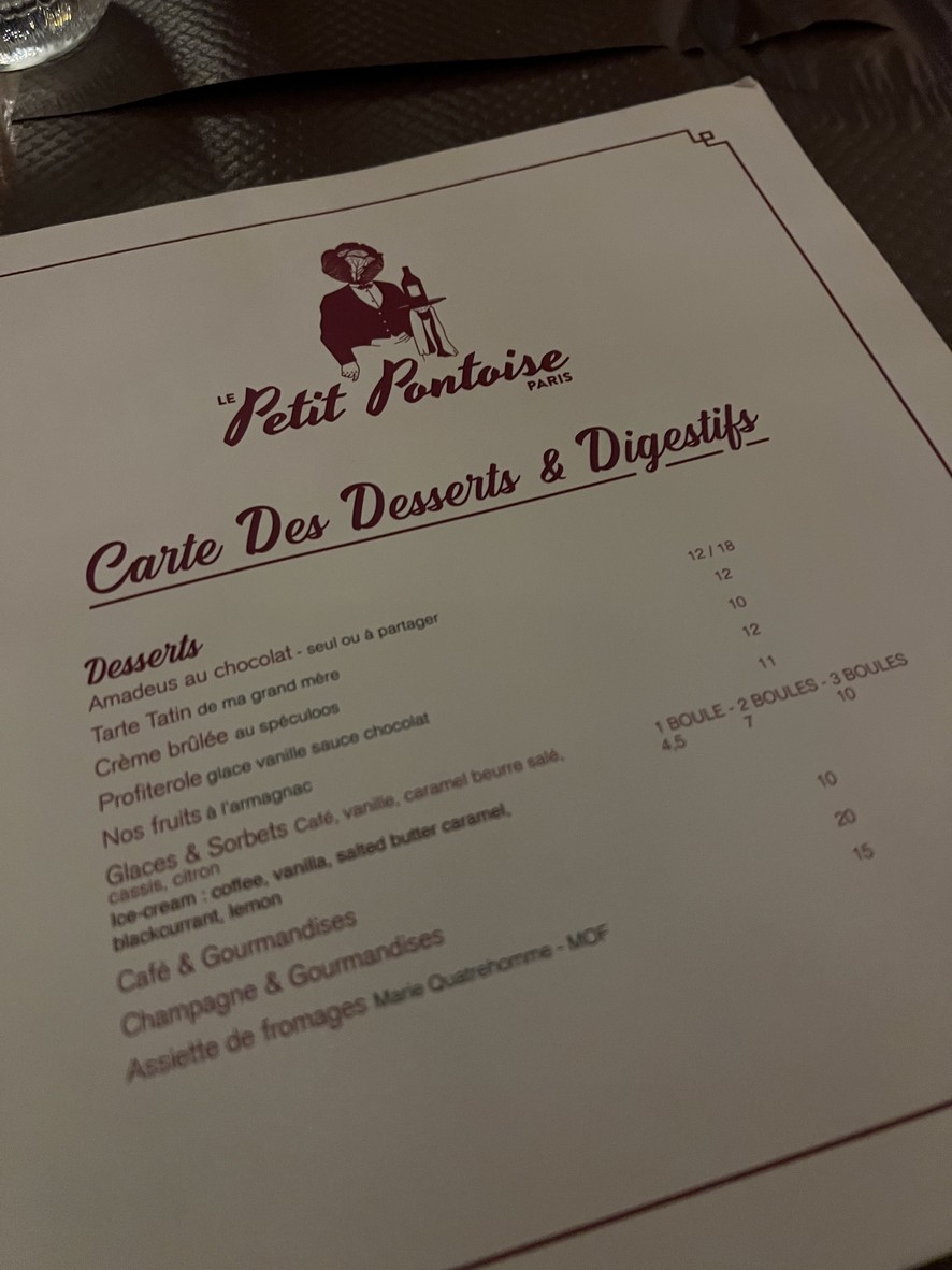 Le Petit Pontoise menu 2