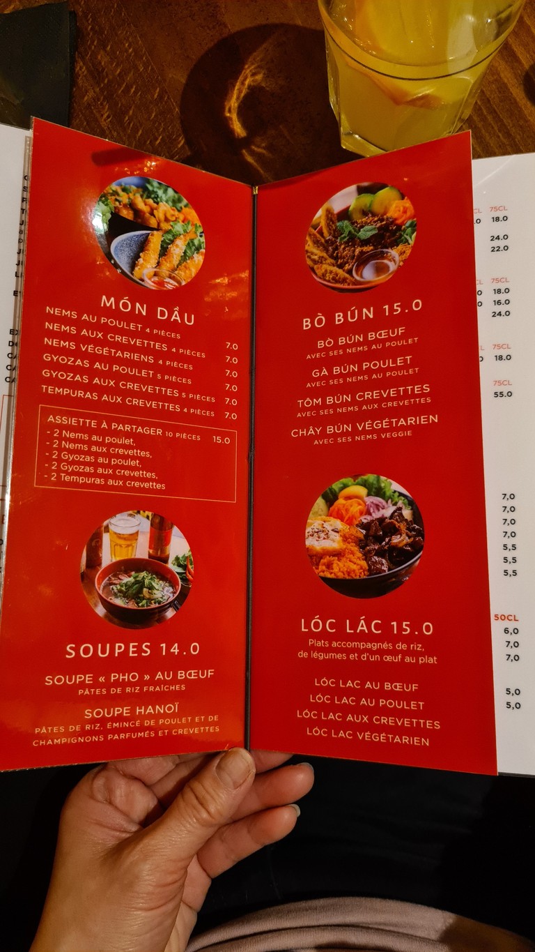 Le Grand B menu 1