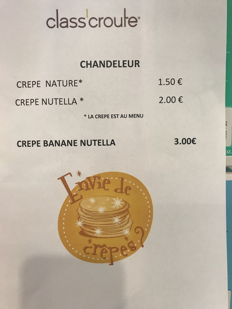 Class'croute menu 2