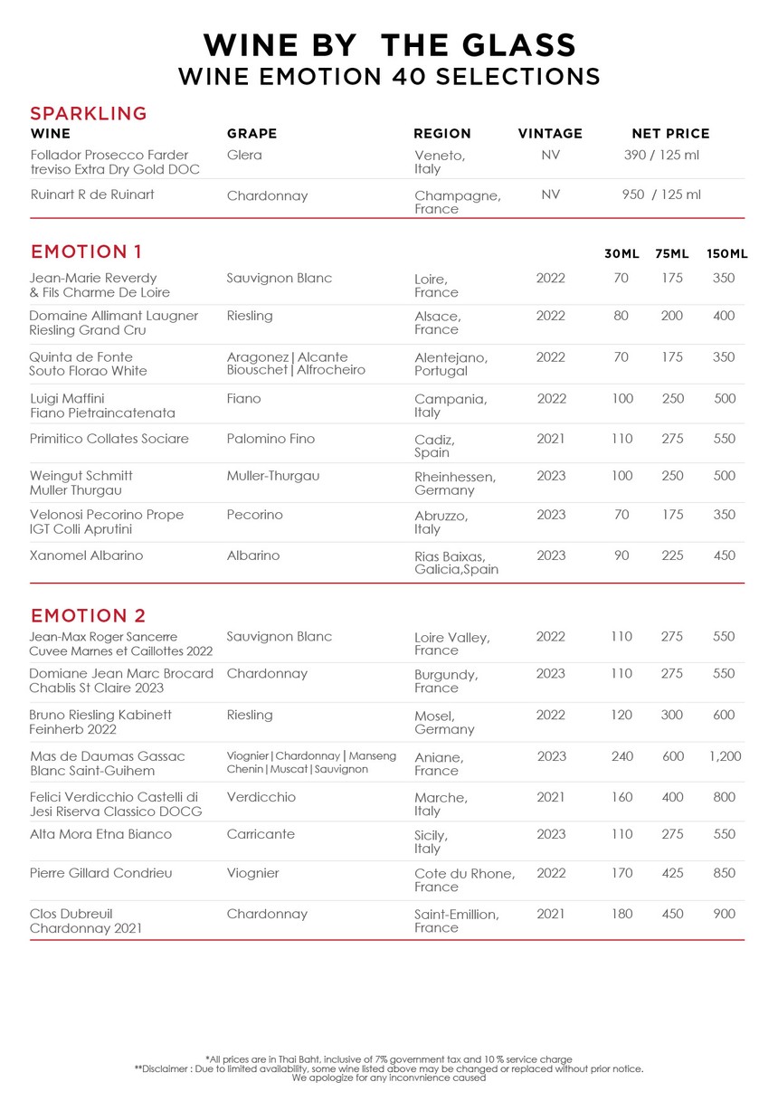 Riedel Restaurant & Wine Cellar menu 3