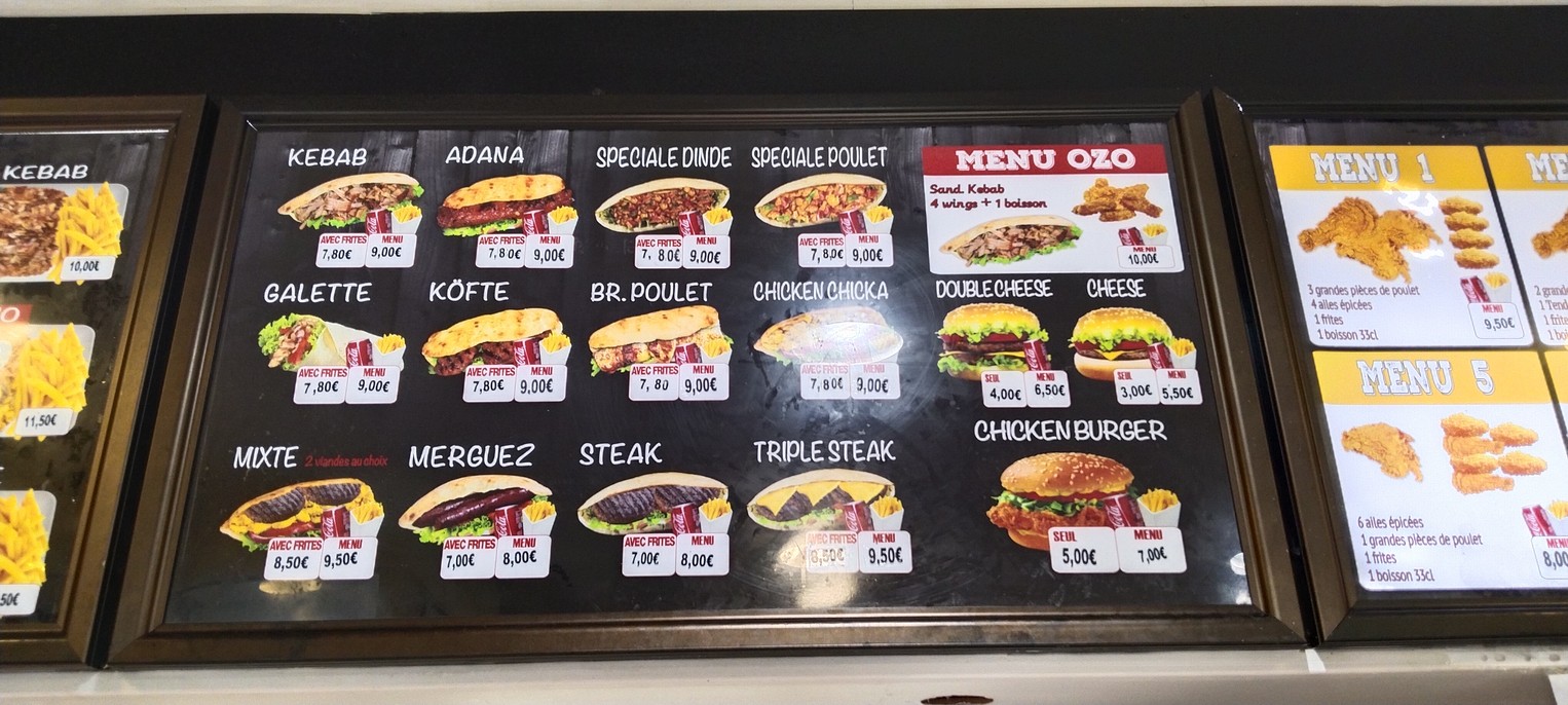 Restaurant Ozo menu 2