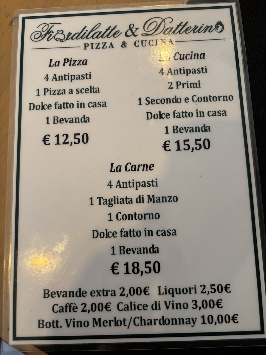 Fiordilatte & Datterino menu 2