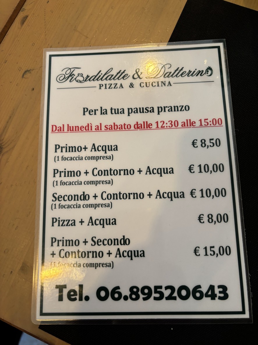 Fiordilatte & Datterino menu 3