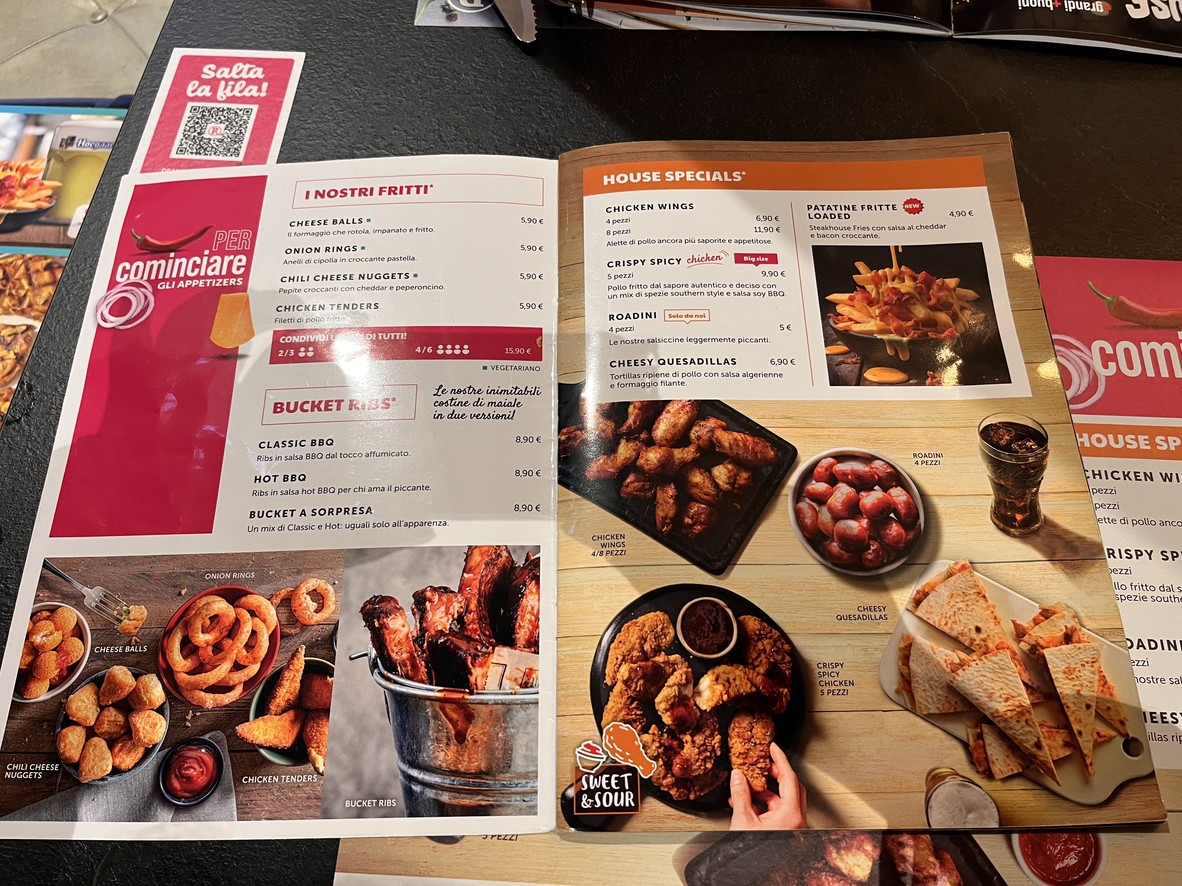 Roadhouse Restaurant Roma Termini menu 1