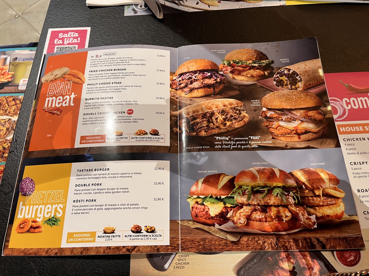 Roadhouse Restaurant Roma Termini menu 2