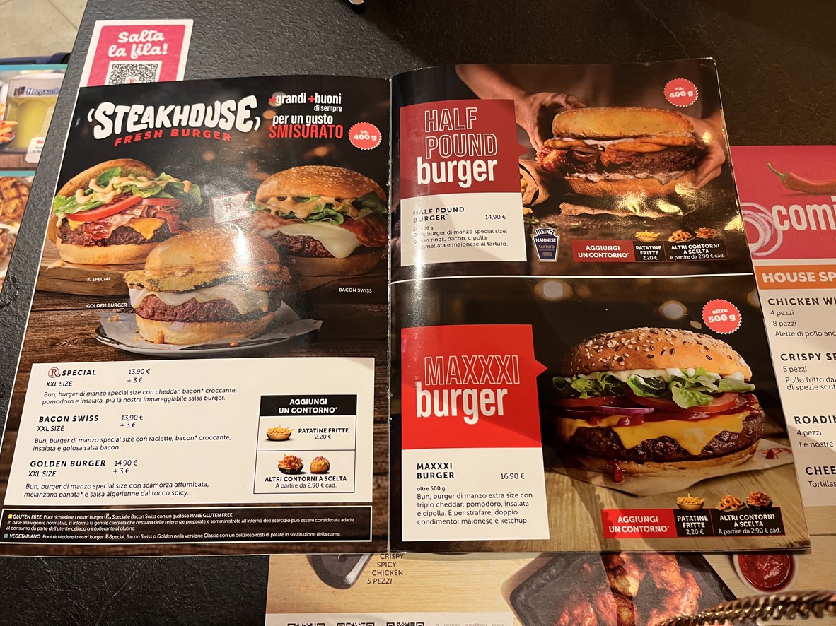 Roadhouse Restaurant Roma Termini menu 3