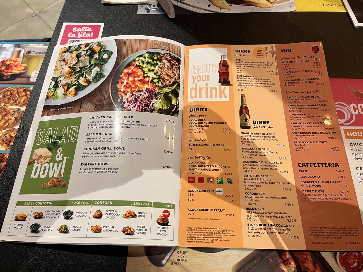Roadhouse Restaurant Roma Termini menu 7