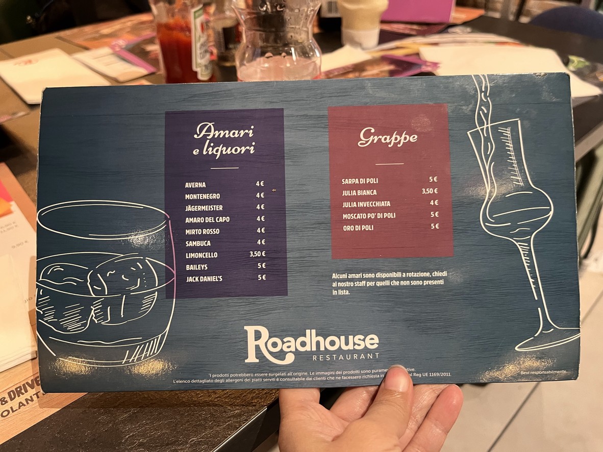 Roadhouse Restaurant Roma Termini menu 9