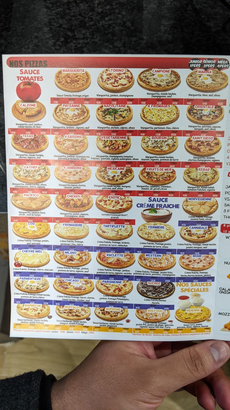 Magali Pizza menu 2