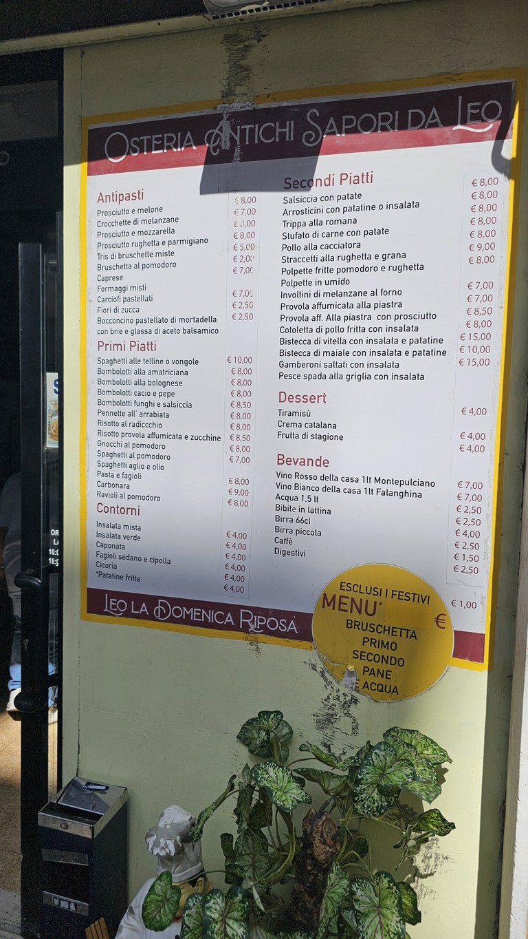 Osteria Antichi Sapori menu 1