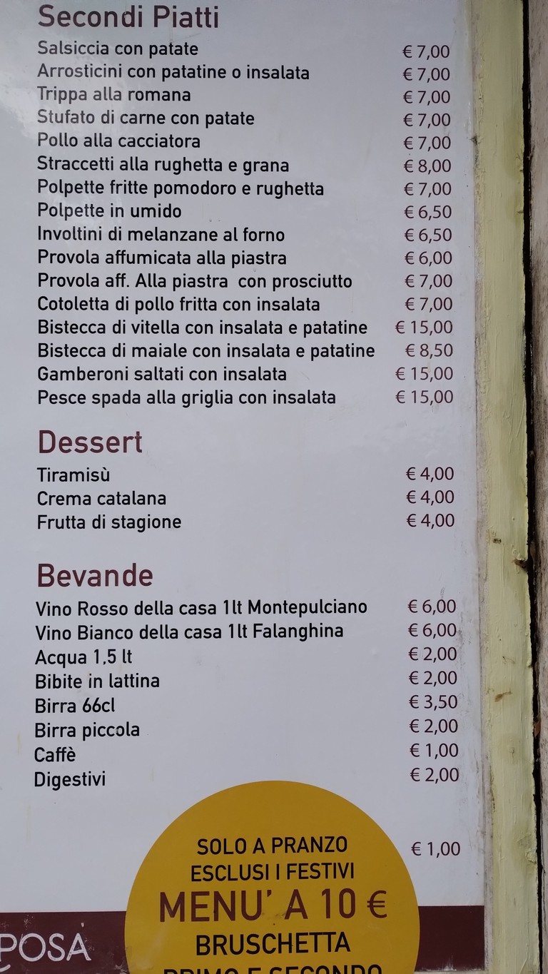 Osteria Antichi Sapori menu 2