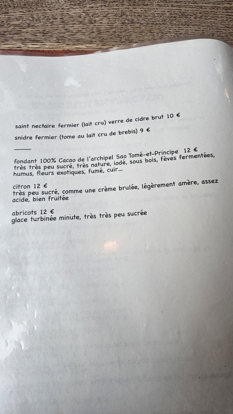 Amarante menu 3